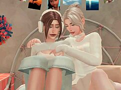 天啊！扶她继妹用硬核肛交和脸干来支配！