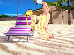 Marie Rose Bikini Beach Sex Fantasy in 3D Cartoon