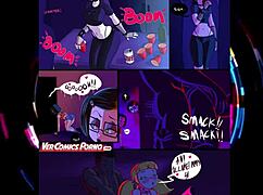 Cartoon Characters Party In Anime Style