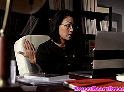 Watch this tattooed milf get her pussy licked passionately by a young babe!