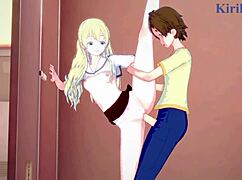 Kasumi Nomura、Olivia和Chisato Higuchi在《Asobi Asobase》本子中激烈扶她性爱