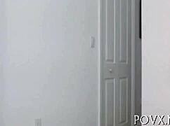 Young teen 18+ enjoys hardcore blowjob and doggystyle sex in POV porn