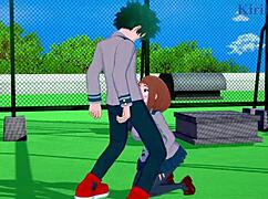 Ochako Uraraka and Izuku Midoriya in Intense Hentai Sex Action!