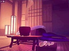 Futanari Girl Dominates Living Dildo With Intense Footjob