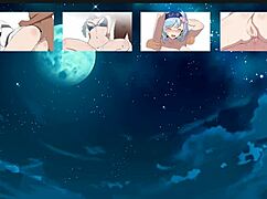 In this anime game, a group engages in bondage and masturbation with toys, leading to intense banging in the seven azure flesh pots part 1