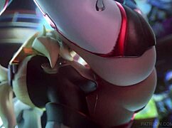 i watch d.va, mercy, and widowmaker perform lesbian defloration with licking and blowjobs.