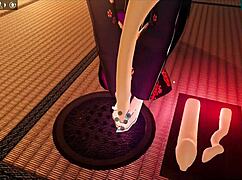 3D hentai game with a futanari girl's erotic adventure
