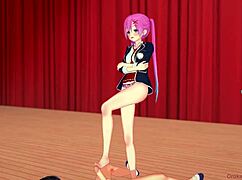 嘿，粉发动漫女孩小胸18+和你一起舞台表演！ 🎤