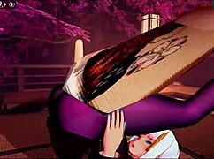 Futanari Girl Dominates Living Dildo With Intense Footjob