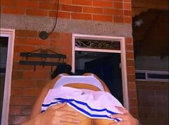 Petite latina teen relaxes for slow tight college fucking.