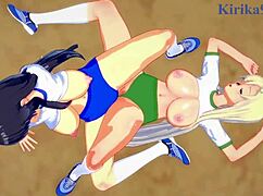 我迷上了Yomi、Ikaruga和Katsuragi的狂野女同变态动画