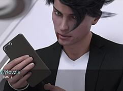 Blonde hentai girl exposes big tits and ass!