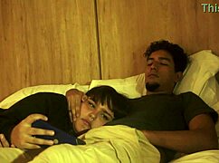 My stepbrother makes me suck his big cock while sleeping