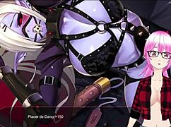 In the mirror, Daisy the dark elf embarks on her pleasure route, big tits bouncing in hentai bdsm