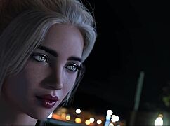 Blonde hentai girl exposes big tits and ass!