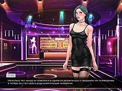 In this anime game, the teen with small tits faces a huge monster cock in intense sex