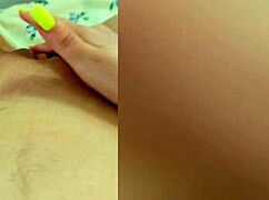 Cute girl shows her sexy legs and then masturbates her wet hole