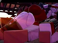 SUCCUBUS THIGHJOB WITH ROUGH TIT GRABBING AND BOOB SQUEEZING IN 3D HENTAI ANIME!