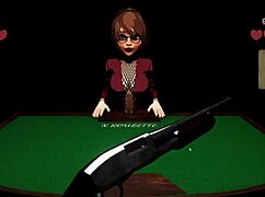 X Roulette 2: Teen Curvy Girl with Big Tits Bends Over Table for Big Cock Bukkake Cumshot