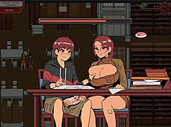 Nerdy girl in spooky milk life hentai gives public handjob in the library while hiding her big ass and taboo desires