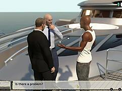 Babysitter's tempting yacht party in this 3D hentai game