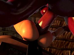 嘿，看这个变性人搞3D可爱妹子