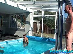 Gay daddy craving big cocks from two hung guys 😏