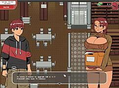 Nerdy girl gets a public handjob in the library