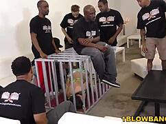 Ashley Adams dominates in a raw interracial gangbang with massive cocks.