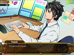 Gay hentai game featuring a sexy Swedish oil massage