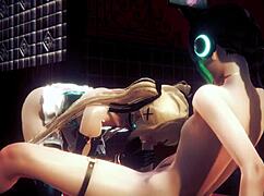 Sissy Femboy Trap Receives Blowjob And Bareback Chair Sitting In Yaoi Anime