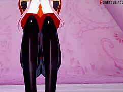 Zero Two在《Darling in the Franxx》免费POV中被猛干，3D卡通幻想！