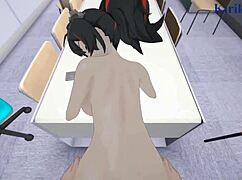 朱元和格蕾丝·霍华德在POV hentai场景中猛烈做爱