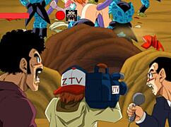 布尔玛冒险4：撒旦先生看到皮萨小姐在细胞游戏中被帮派轮奸，双重内射