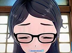 A Plain Girl With Glasses Enjoys Face-To-Face Sitting In Sunshine