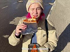 She was hungry and agreed to do anything for food pov blowjob missionary cowgirl doggystyle with creampie on tight ass