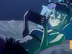 嘿，看这个超野的2D动画，牛仔女骑乘超带劲！😜