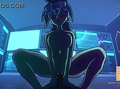 嘿，看这个超野的2D动画，牛仔女骑乘超带劲！😜