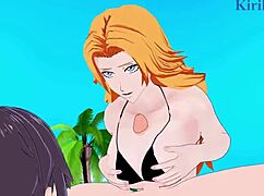 Sui-Feng Soifon和Rangiku Matsumoto在激烈死神动漫色情中！