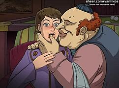 cheating blonde wife with big ass gets tight pussy creampied by huge cock, husband almost catches