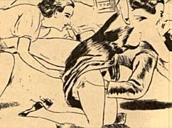Wow, check out this vintage erotic cartoon with steamy hentai vibes!