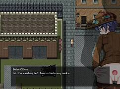 I help the inventor feel a pussy sensation in this hentai detective game