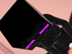 Novia viste por completo de Enderman para jugar en cama
