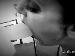 Brunette sophie dee deepthroats dildo 😈