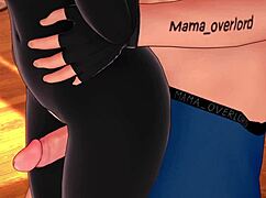 Novia viste por completo de Enderman para jugar en cama