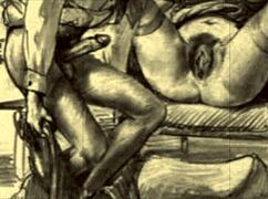 detailed vintage erotic sketches from classic times
