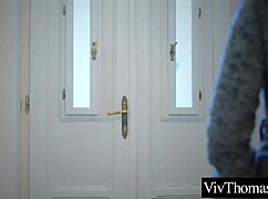 Beautiful lesbians reconnect in Hungary for intense sex