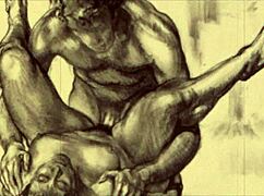 复古情色卡通插画，唤起热辣复古变态动漫氛围！🎨