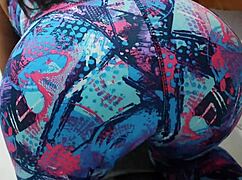 delicious young latina brunette gets bent over for deepthroat and cum in mouth by her trainer.