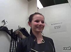charming czech teen gets seduced in the mall and fucked in pov